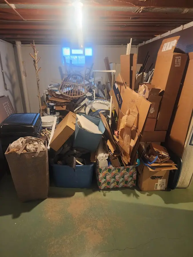 Roll-off dumpster container at job site for Yard Waste Dumpster Rental in Perinton